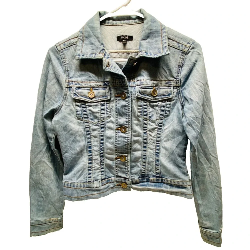 Jacob Denim Trucker Jacket Girls Youth 5/6 Blue Jean Classic Fit Exclusive READ